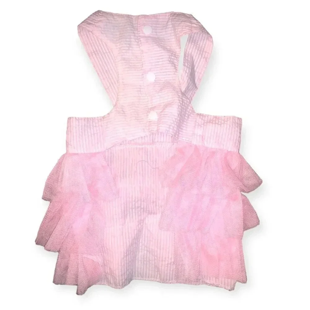 Tutu/Tulle Striped Bow Dog Dress